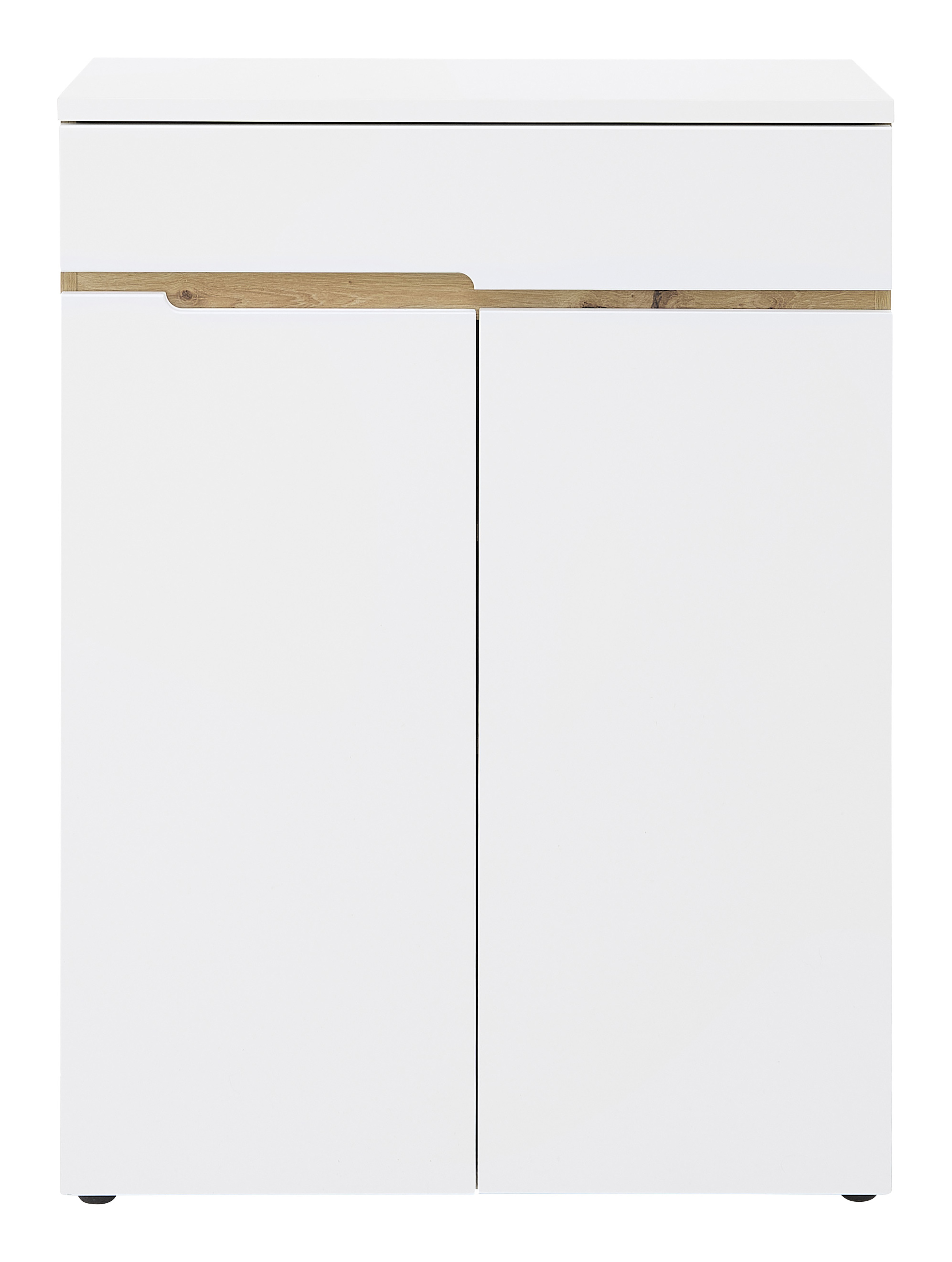 Germania Schuhschrank MEMPHIS ca. B80 H107 T38 cm in weiß matt/Abs.Artisan Eiche
