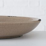  // Schale Fina // Steingut taupe lasiert // Optischer Effekt Crackle, Shabby // Durchmesser ca. 37,5 cm