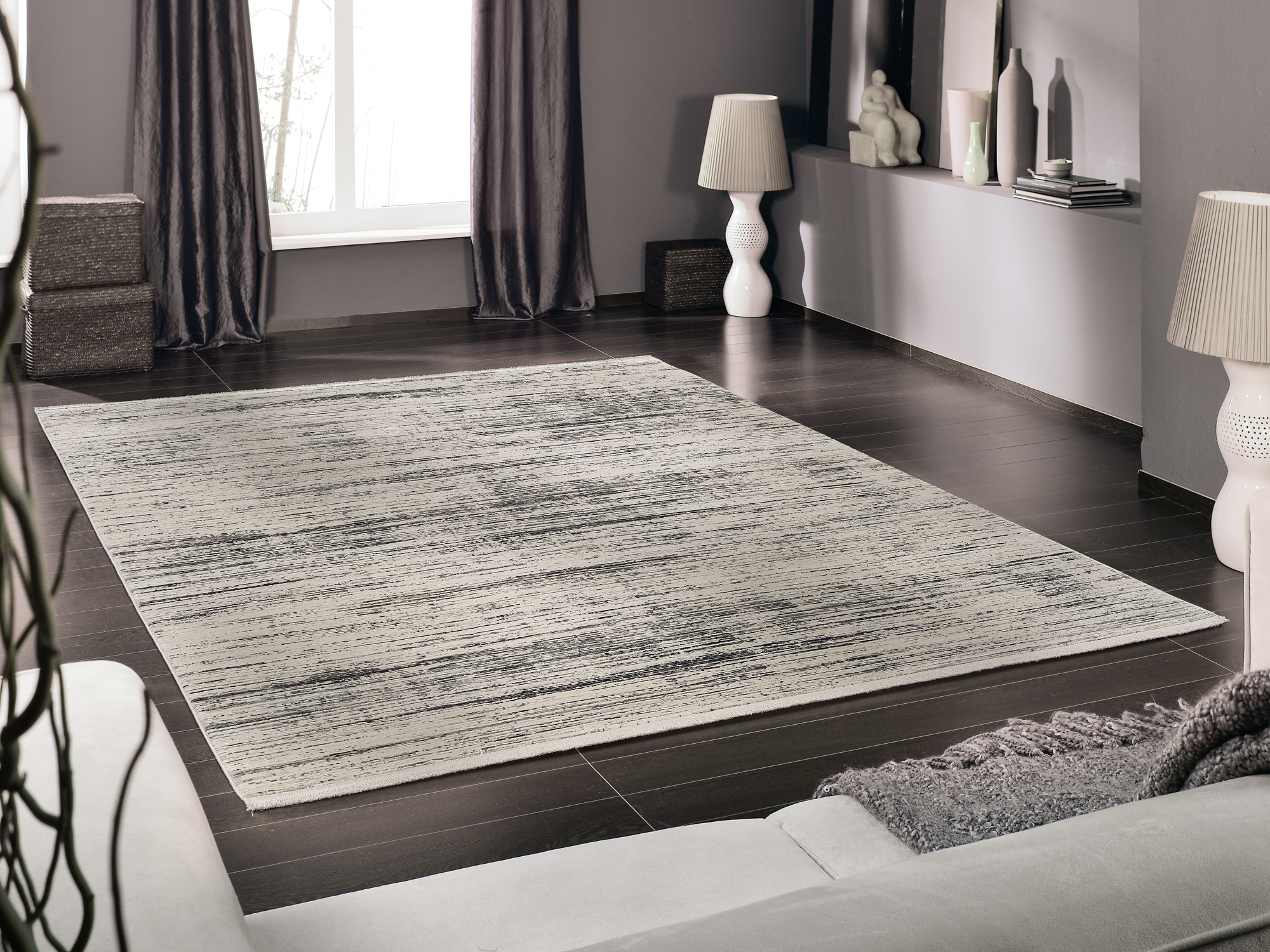 OCI Webteppich ca. 67x130cm in Farbe grau-mix