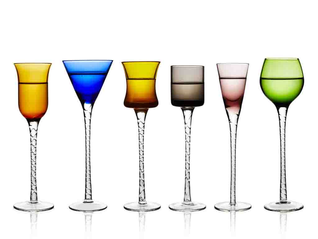 Lyngby Glas Schnappsglas in Farbe ass. farver