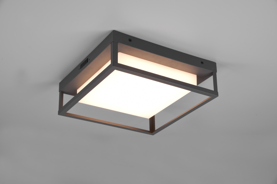 Trio LED-Deckenleuchte WITHAM in anthrazit