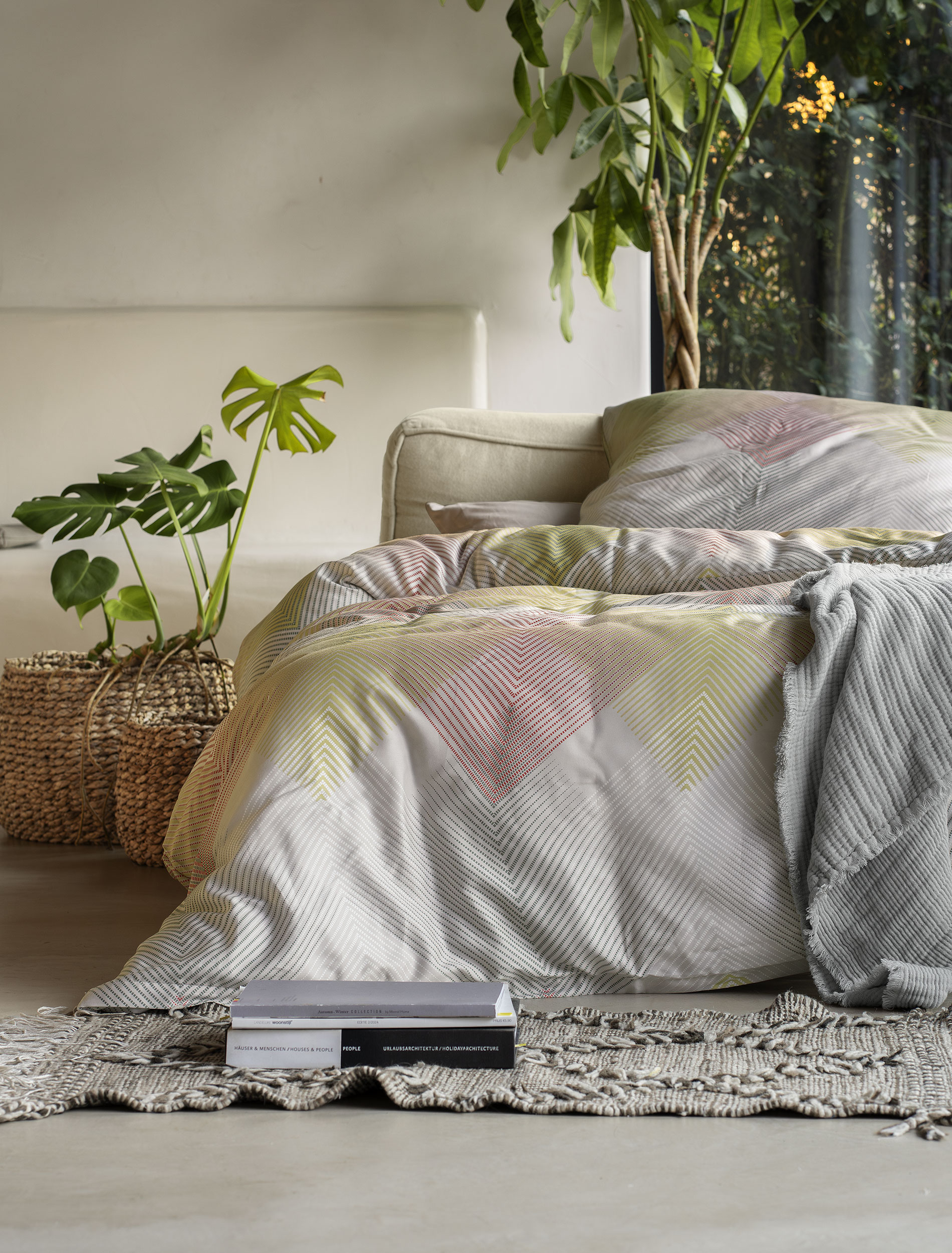 Irisette Mako-Satin Bettwäsche WAVE ca. 155x220cm in Farbe MULTI