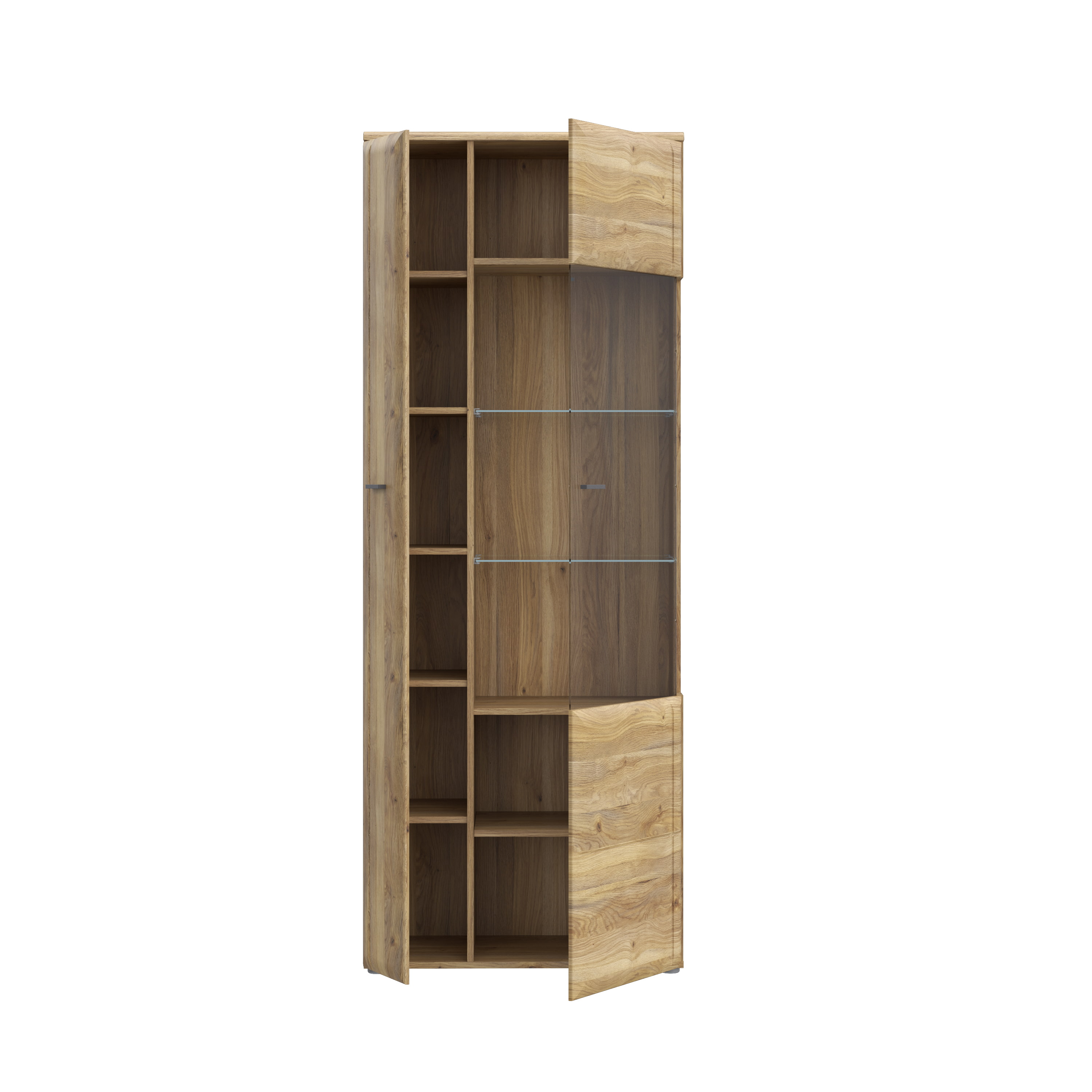 Forte Fabryki Mebli Vitrine AKINORI ca.B75 H198 T42 cm in D108 Novella Eiche