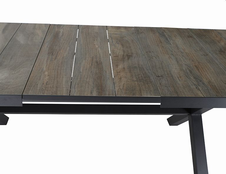 Ausziehtisch SINCRO ca. 100x200(260)cm in washed grey/matt anthrazit