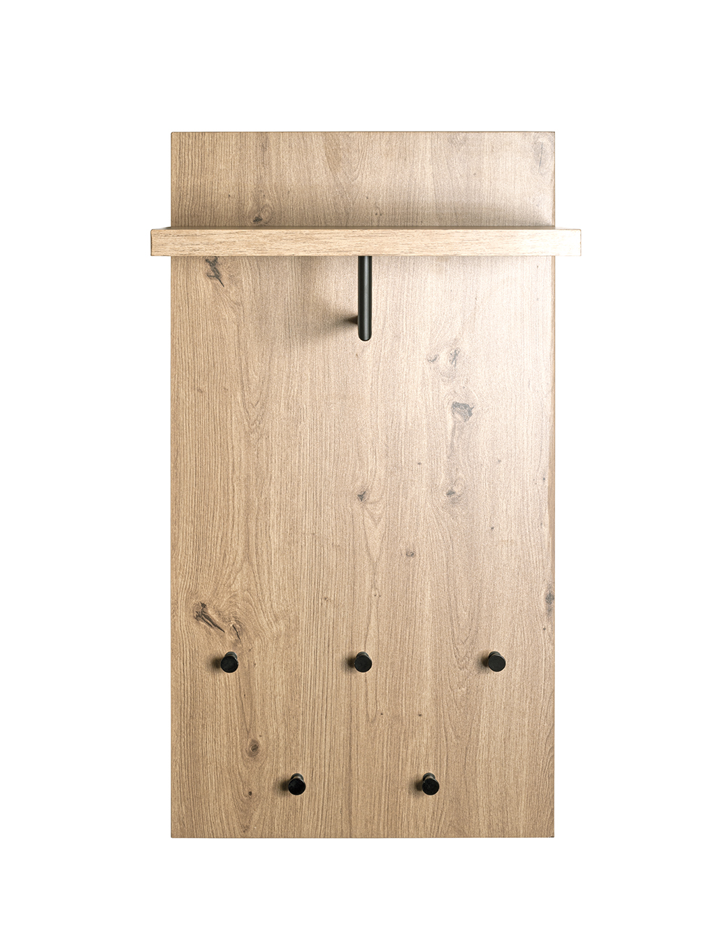 Haku Möbel Wandgarderobe  ca. B48 H90 T31 cm in MDF Dekor Eiche hell mit, Küchenschrank, Mobiliar, Holz, Briefkasten, Kabinett