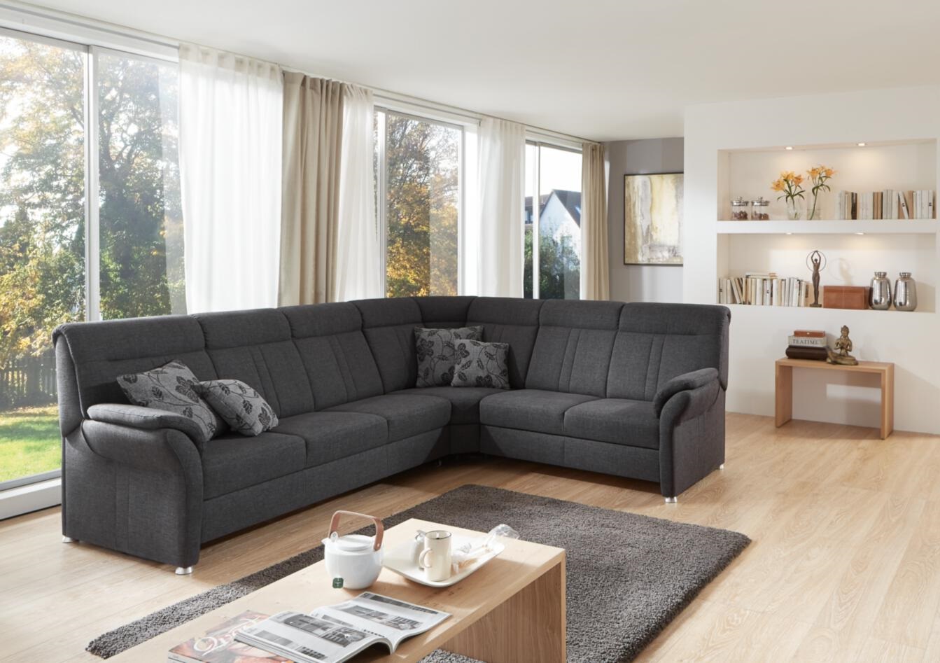 Polipol Polsterrundecke OS-PP1003 ca. 308x249cm in Stoff Vincent anthrazit, Couch, Wohnzimmer, Dekoration Ihres Zuhauses, Tabelle, Innenarchitektur