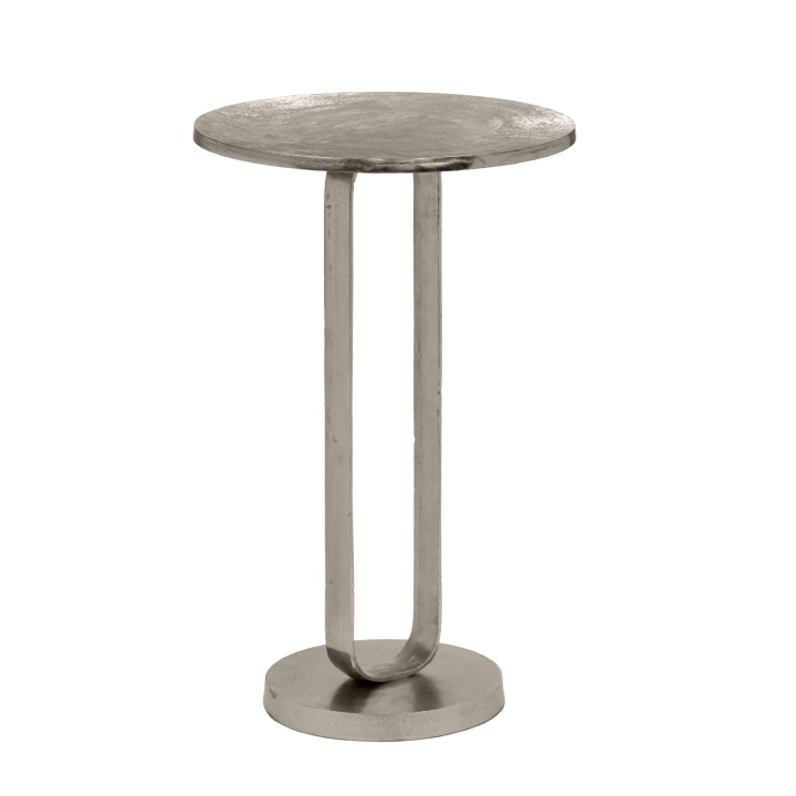 Beistelltisch TARA Ø ca. 38 cm, Höhe ca. 61 cm in Farbe Silber
