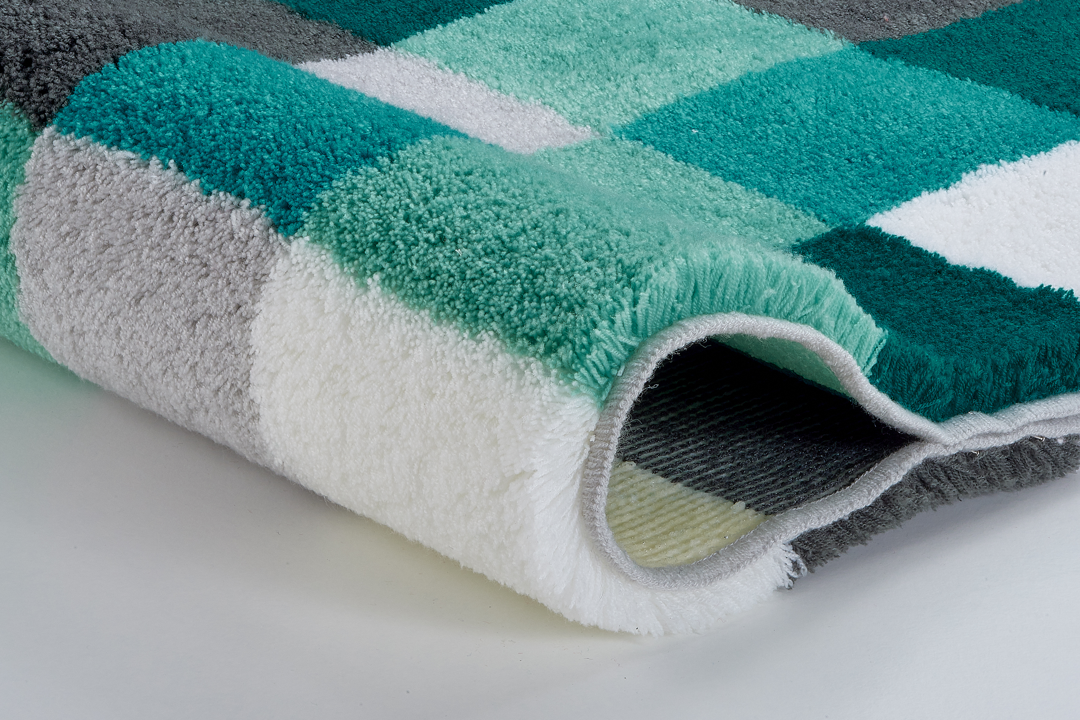 Kleine Wolke Badteppich CARO ca. 55x65cm in Farbe Petrol