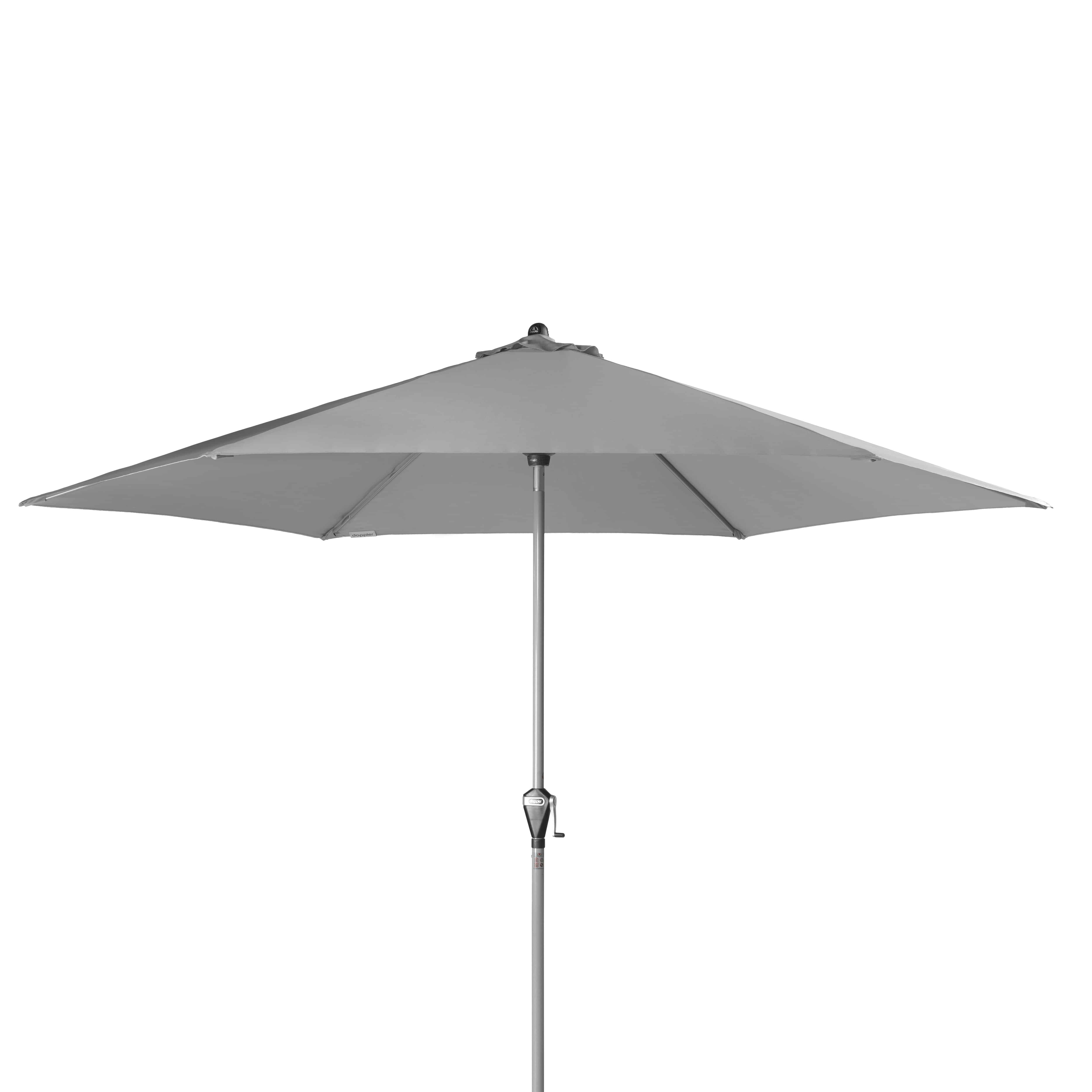 Doppler Kurbelschirm ACTIVE Ø ca. 320cm in Farbe hellgrau