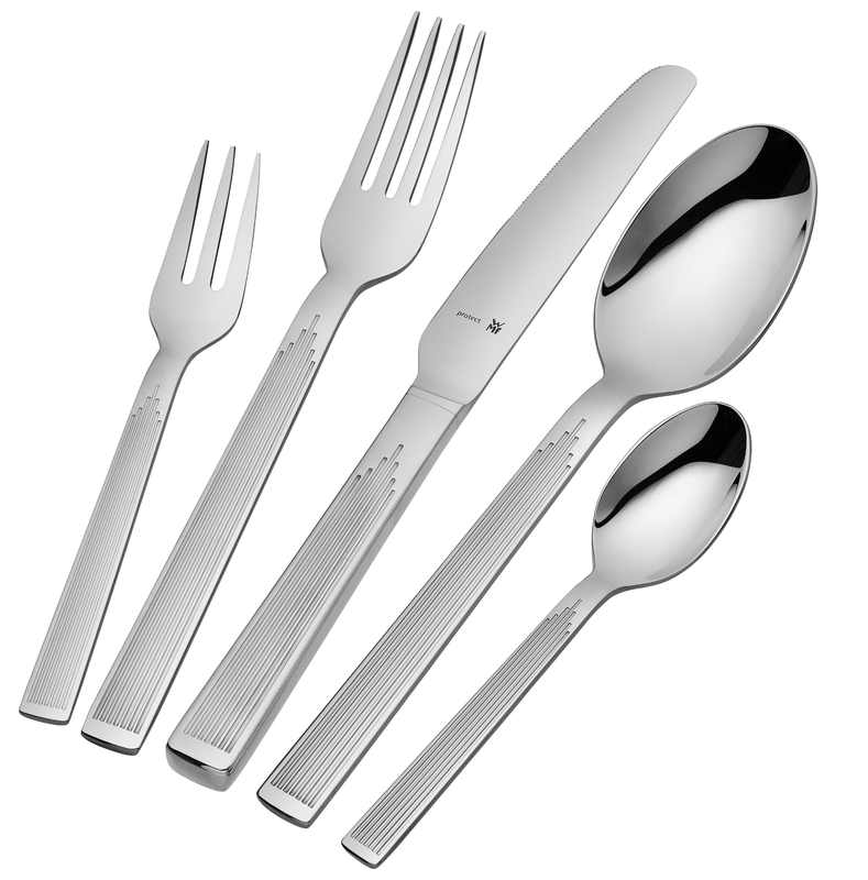 WMF Art Deco Besteck-Set, 30-teilig in poliertem Edelstahl