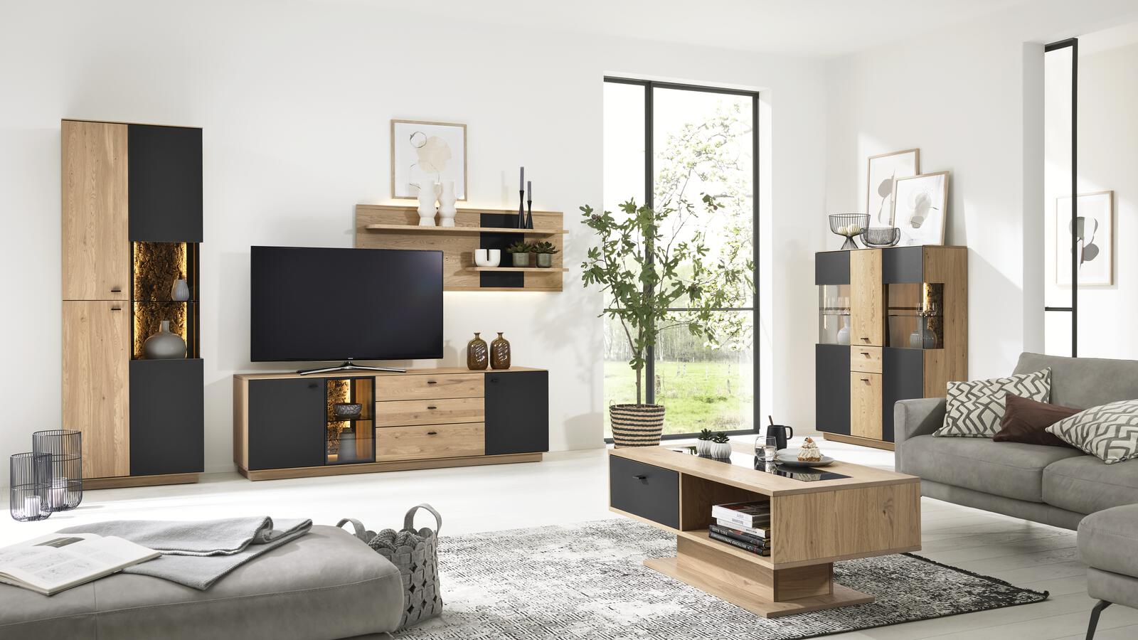 Interliving Couchtisch IL 2025 ca. 115x65cm mit Platte in  Wildeiche massiv