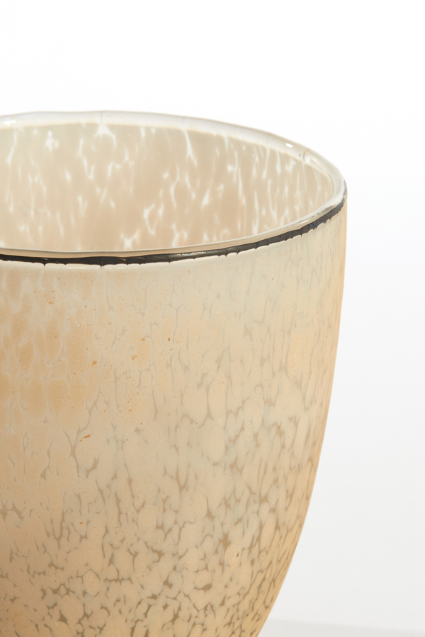 Teelicht JADIDA  in Glas creme