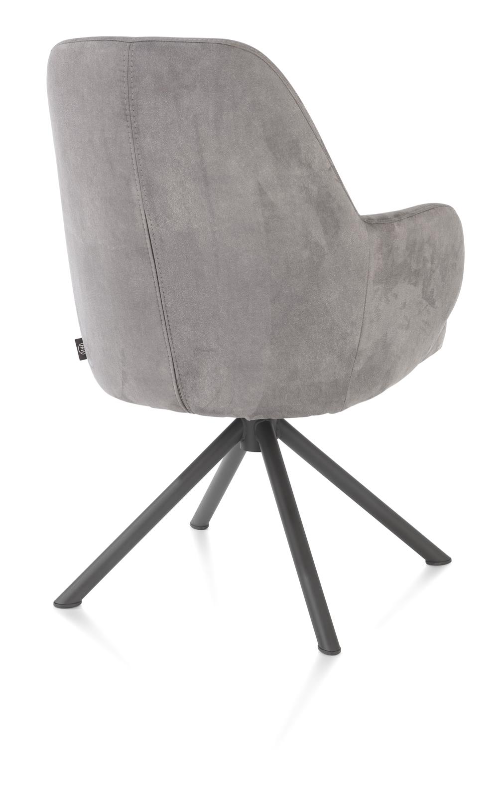 Henders & Hazel Armlehnstuhl MELLE ca. B58 H93 T67 cm in Stoff Calabria charcoal