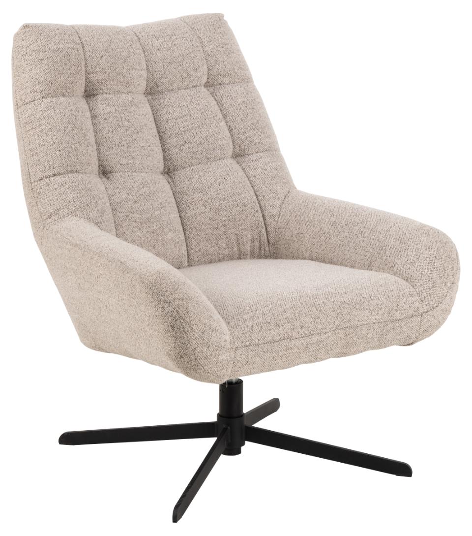 Actona Lehnstuhl PARIS in Monza Stoff beige, Gestell matt schwarz