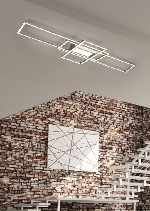 Trio LED-Deckenleuchte IRVINE in Nickel matt