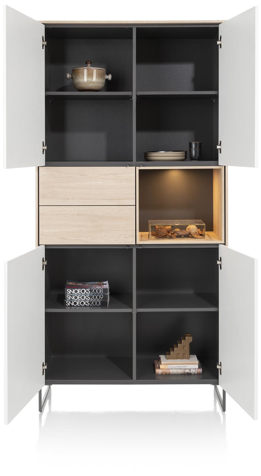 XOOON Schrank  LINDFIELD ca. B100 H205 T42 cm in Laminato/HDF weiß
