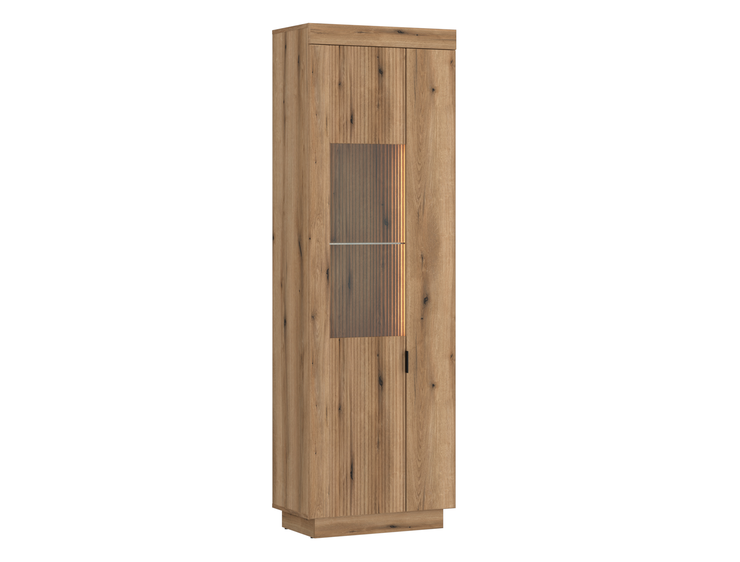 Vitrine DELAMAR ca. 62x198x40cm in Front/Korpus Coast Evoke Eiche