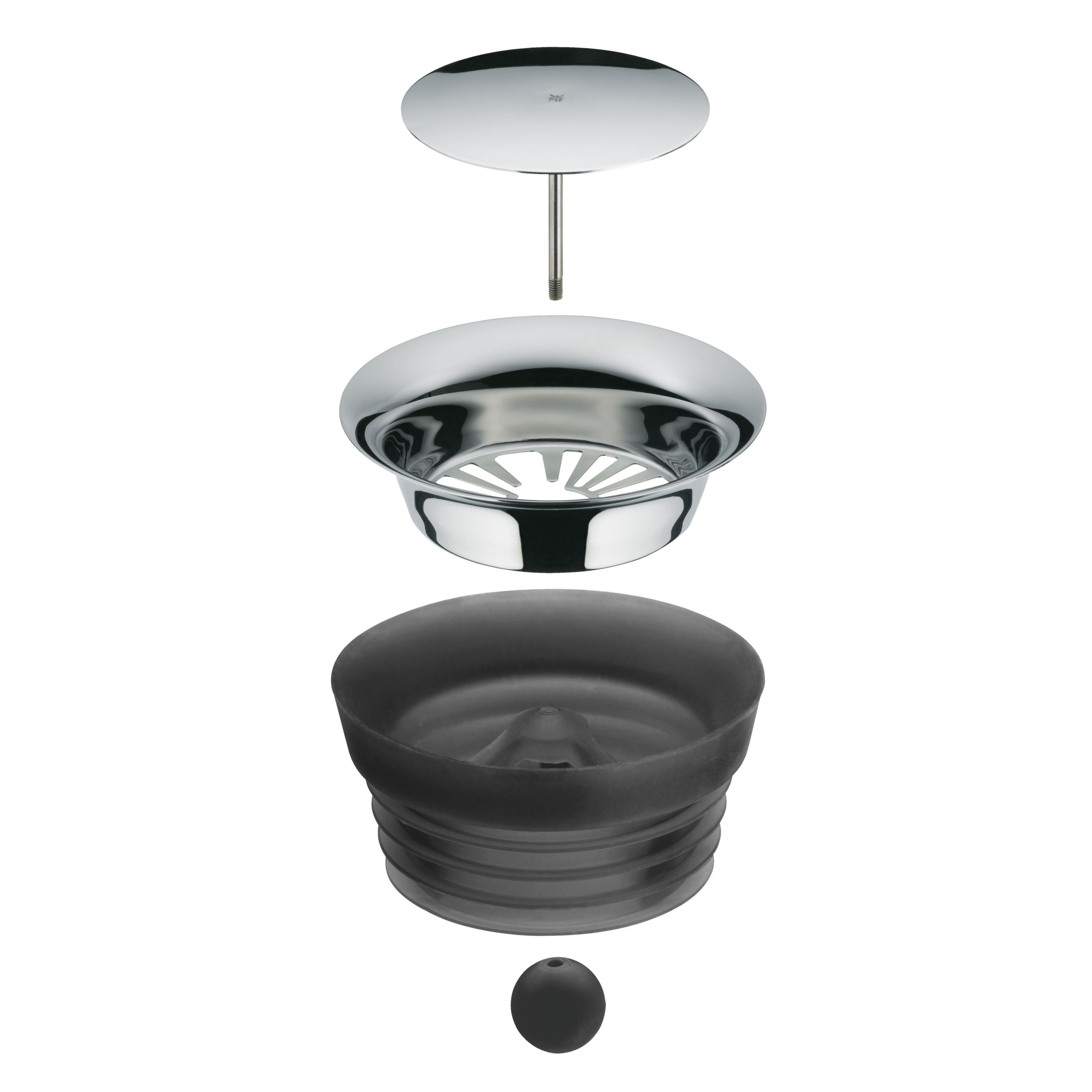 WMF Basic Wasserkaraffe, 1,5 l, Schwarz in tranparent