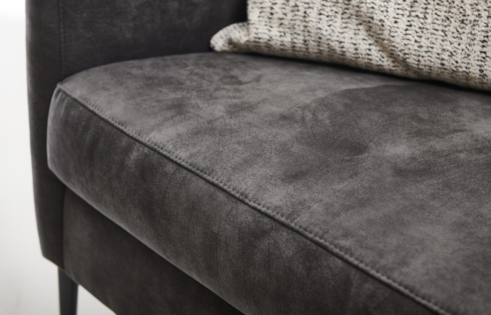 W. Schillig Sofa 2-sitzig groß ALEXX ca. 224cm in Stoff anthrazit