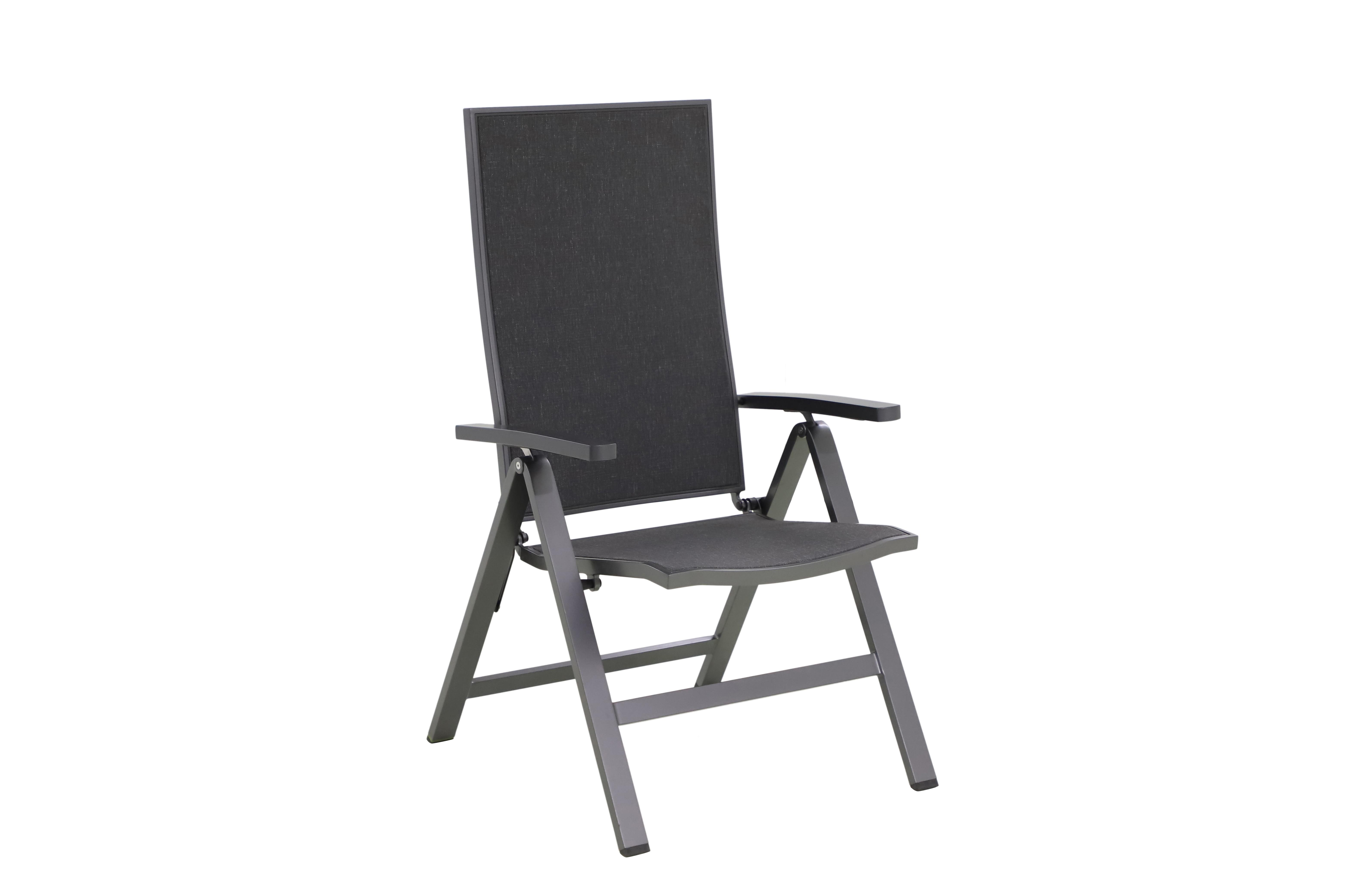 MWH Klappsessel VERONA in Farbe Sitz/Rücken aus Textilen in Grau/Anthrazit, Leinwand, Moebel, Stuhl
