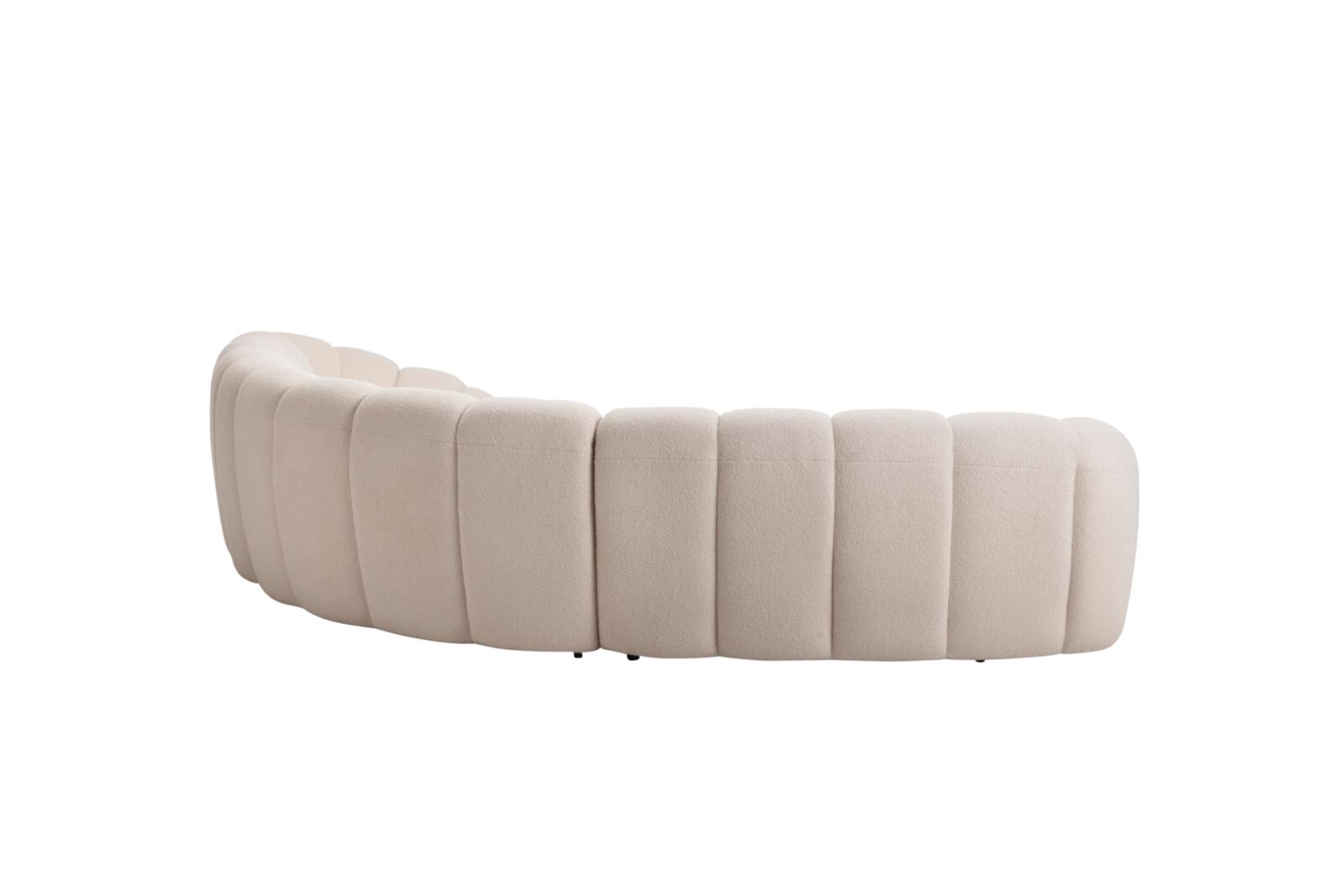 Rundecke  ca. B290 T290 cm in Stoff 306/55 weiß, Kissen, Dekoration für Zuhause, Mobiliar, Couch