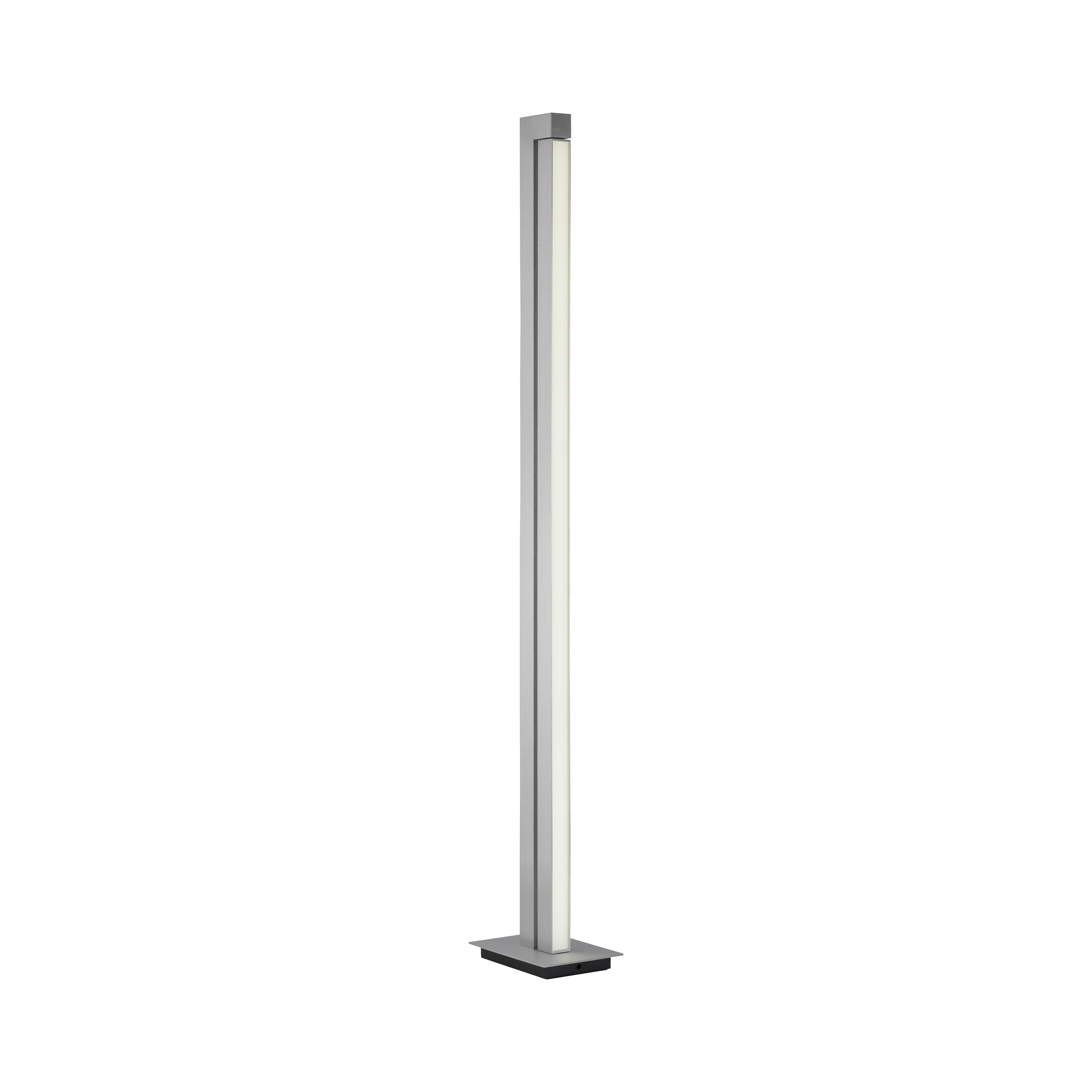 Paul Neuhaus LED-Stehleuchte PURE LINES FLOOR 1-flammig in Farbe aluminium, Rauchrohr