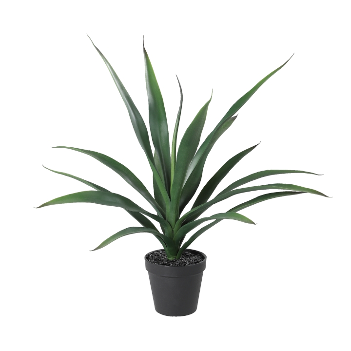 Eglo Living Kunstpflanze Agave mit Topf TOBETSU in Fb. grün, schwarz, Pflanze, Palme, Baum