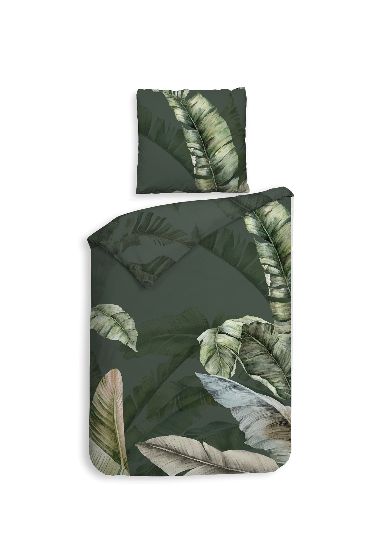 Heckettlane Bettwäsche ca. 135x200cm in Farbe Forest-Green, Pflanze, Tasche