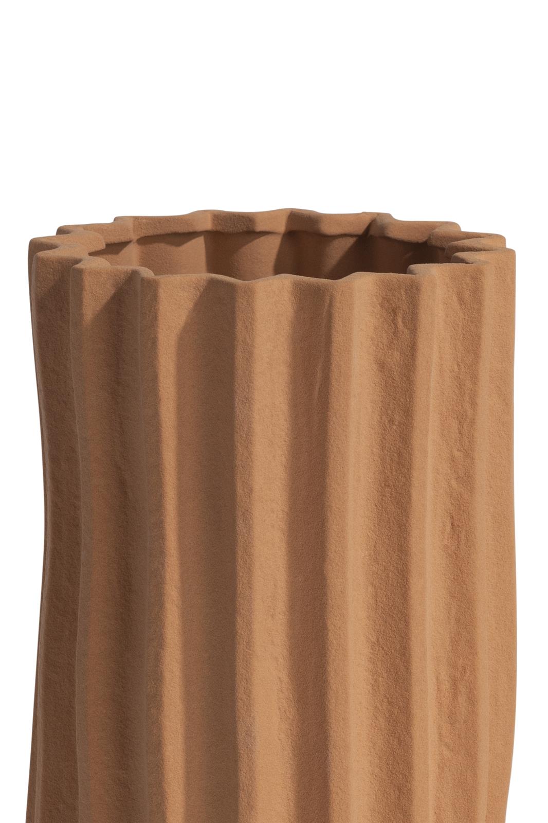 Coco Maison Vase JELLE ca. B19 H30 T11 cm in Keramik orange