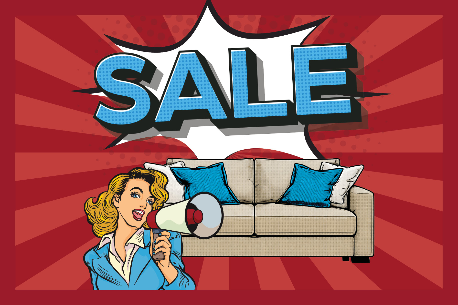 Couch, Buch, Comics, Person, Frau