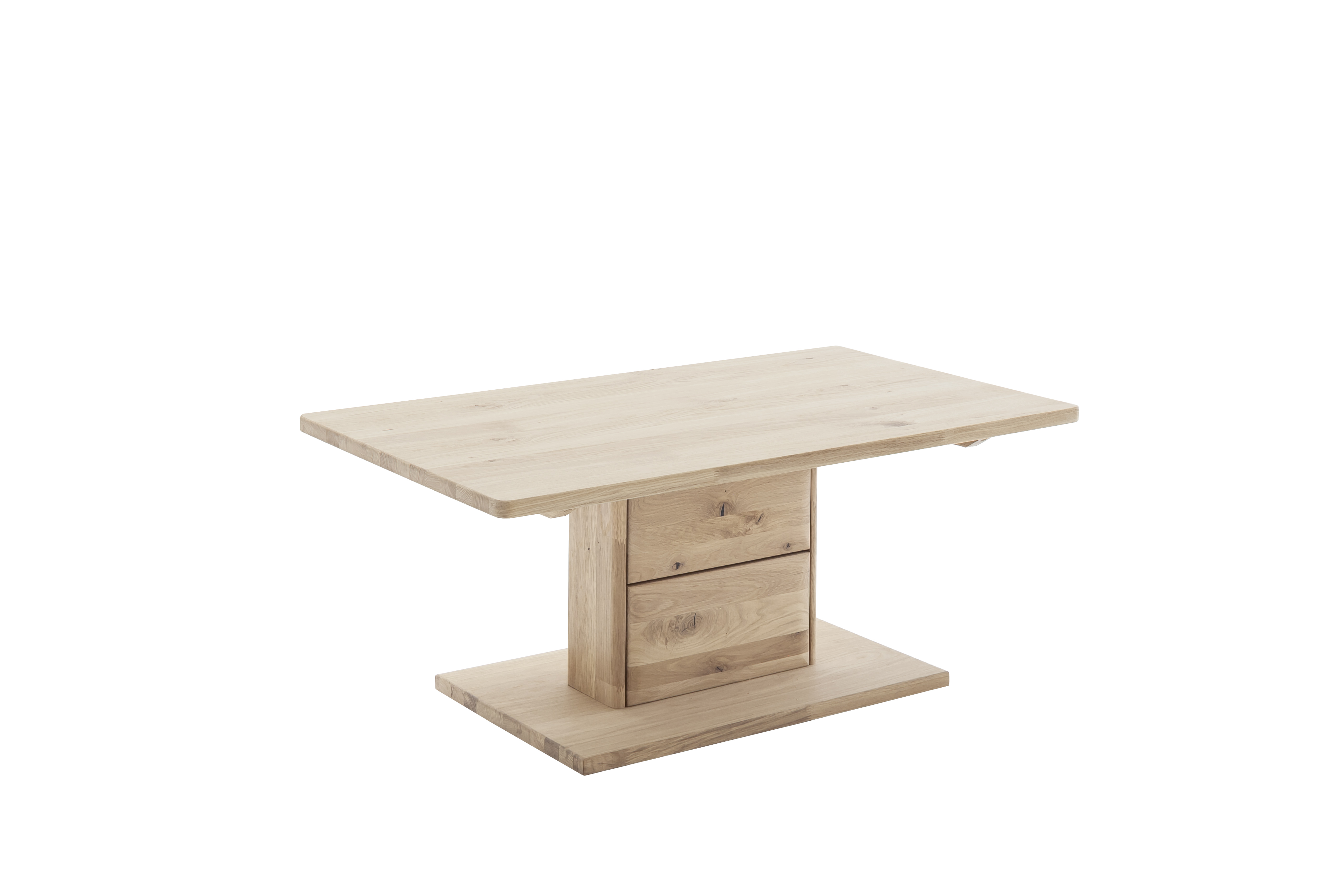 MCA Furniture Couchtisch GIRONA ca. 110x65 cm. H:45 cm in Ast-/Balkeneiche massiv