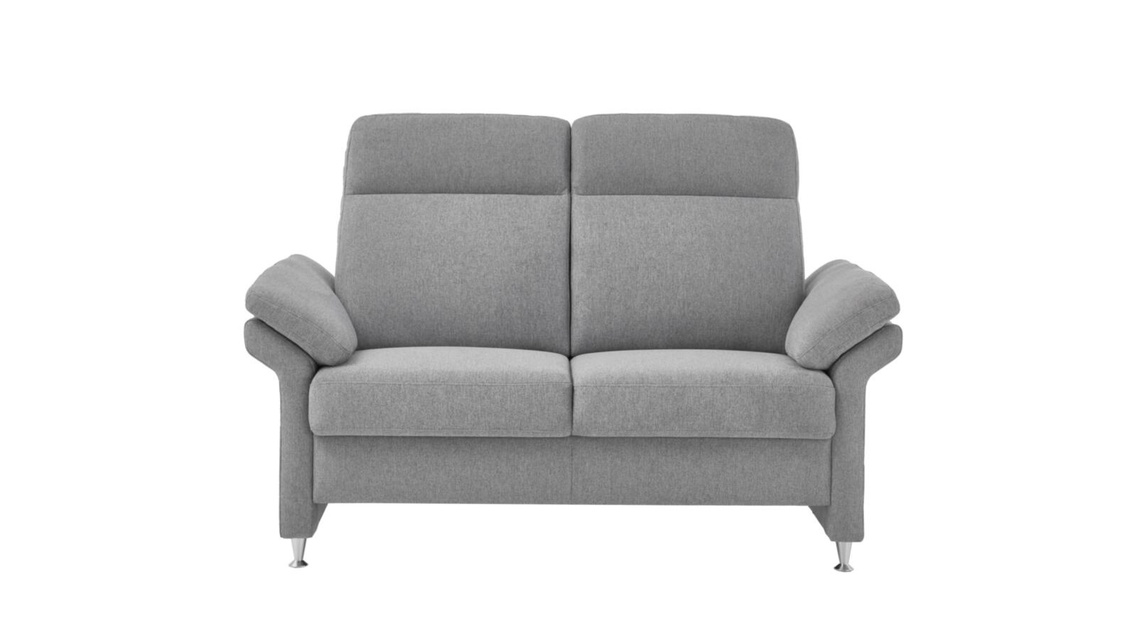 Carina 2-Sitzer Sofa PRIMUS ca. B156 H103 T89 cm in Stoff Mono light grey PG 2/6, Moebel, Stuhl, Couch, Sessel