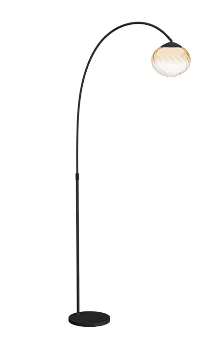 Eglo Leuchten Stehlampe PANTOJA in schwarz/amber