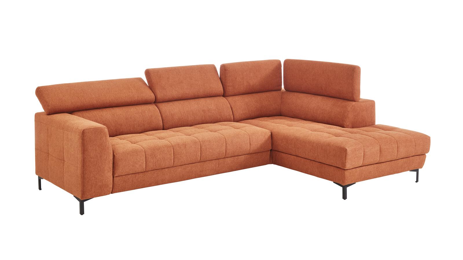 Polsterecke ca. 293x201cm in Stoff Signal orange