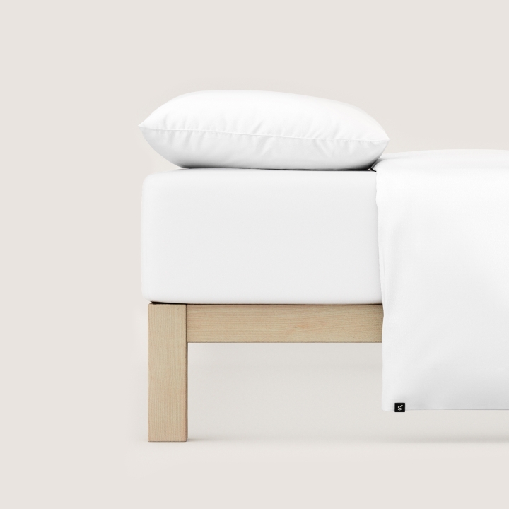 Schlafgut Casual Spannbettlaken ca. 90x190-100x200cm in Farbe Full-White