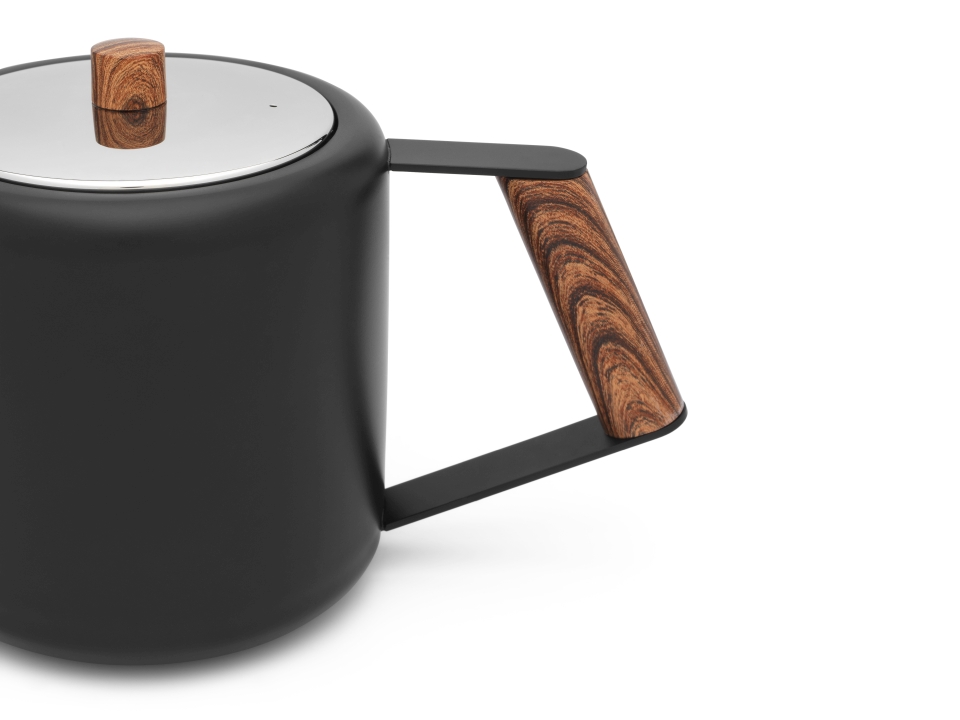 Bredemeijer Teekanne Duet® Design Boston 1,1 Liter in Farbe schwarz , Töpferei, Kochgeschirr, Topf, Teekanne