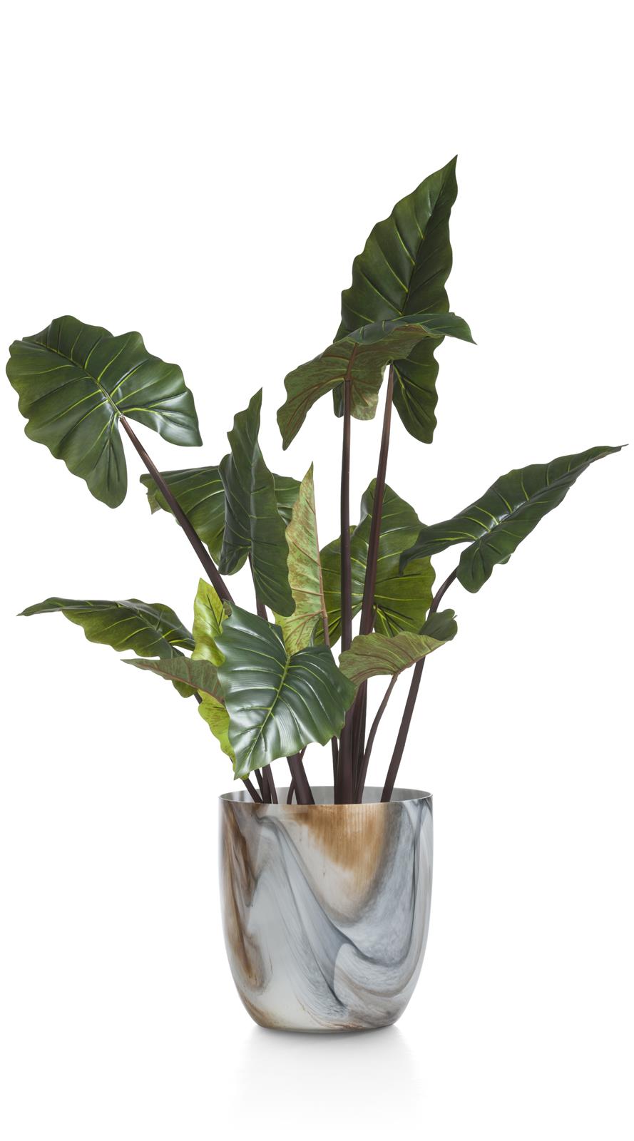 Coco Maison Kunstblume  ca. B70 H130 T70 cm in Colocasia, grün