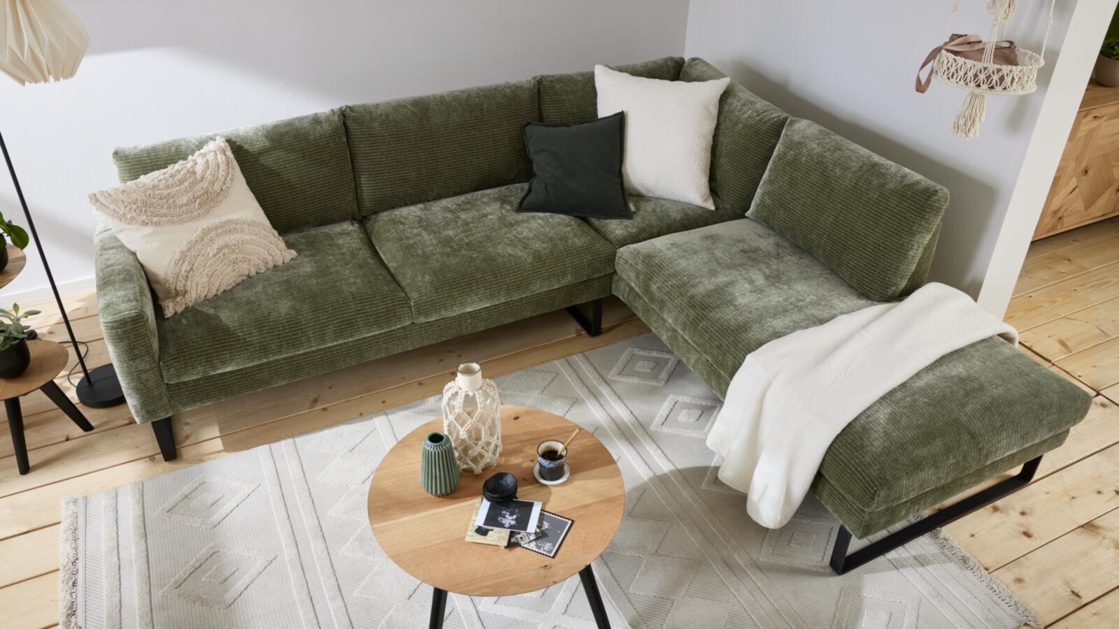 Roomio Polsterecke NO. 4105 ca. 264x221cm in Stoff Monty turtle