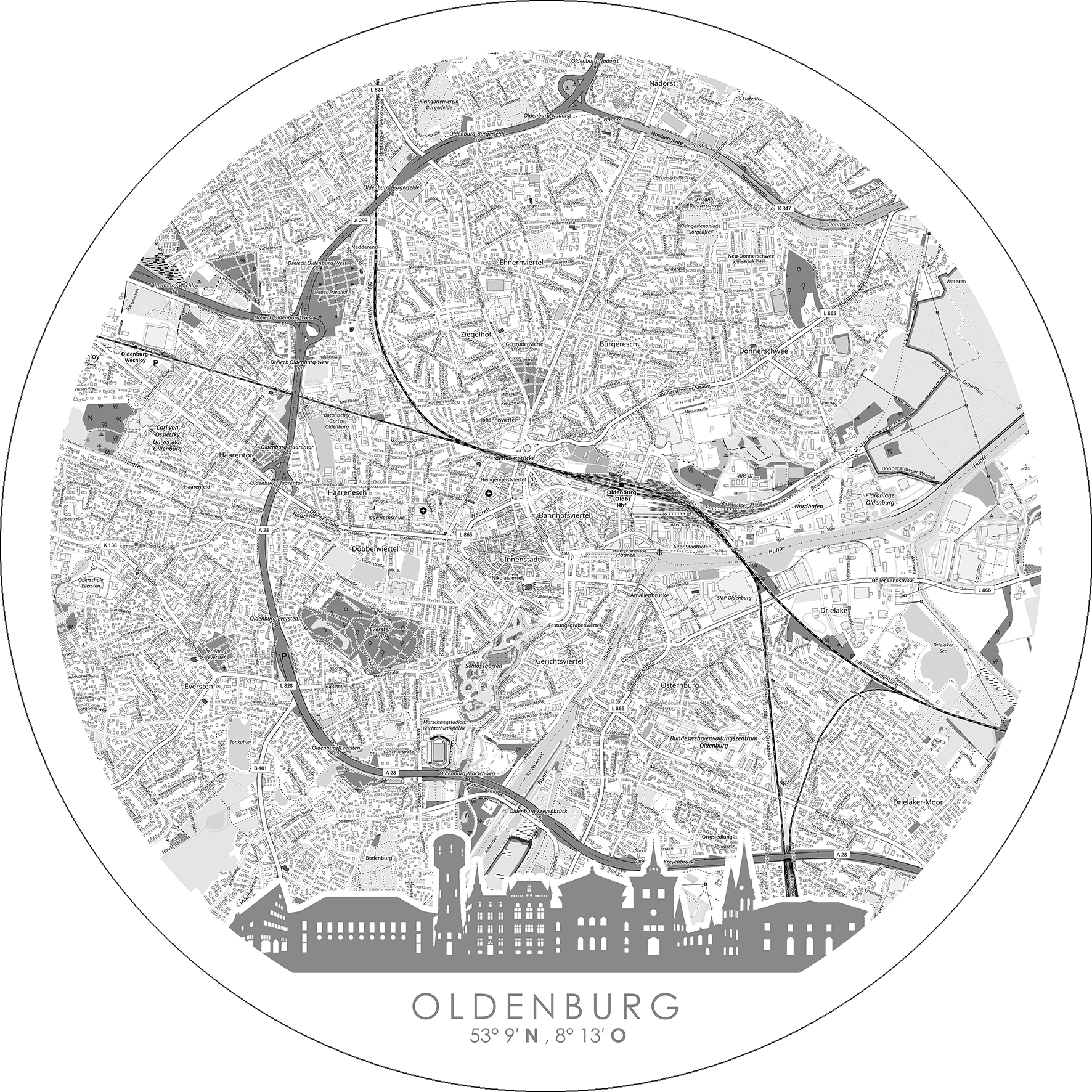 PRO ART Alu-Art rund Ø 98cm Oldenburg