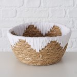 Boltze Korb Aluna  H:13 cm ALUNA in Polyester,Seegras natur weiß