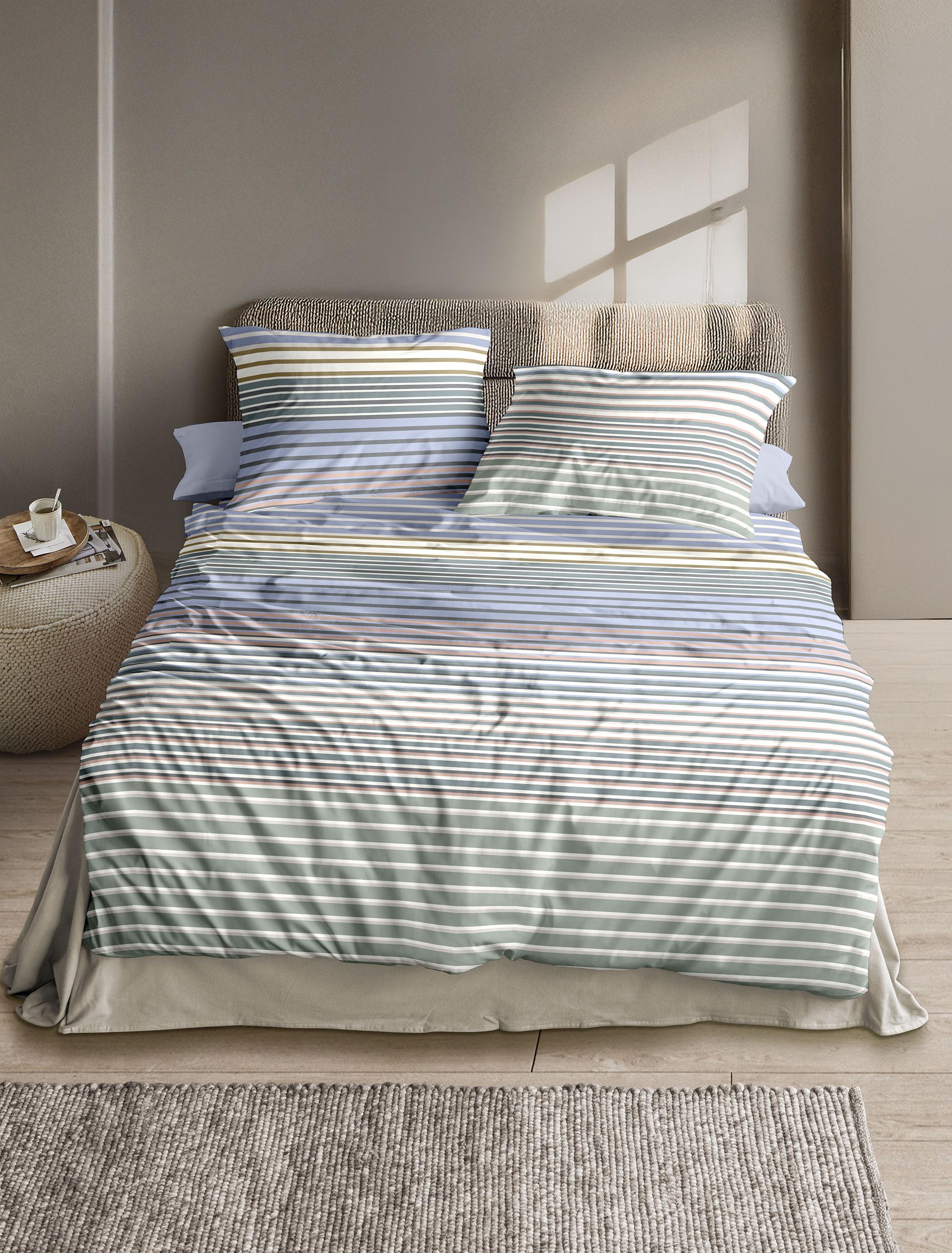Irisette Lyocell-Satin Bettwäsche LOTUS ca. 135x200cm in Farbe sky, Moebel, Bett, Bettlaken