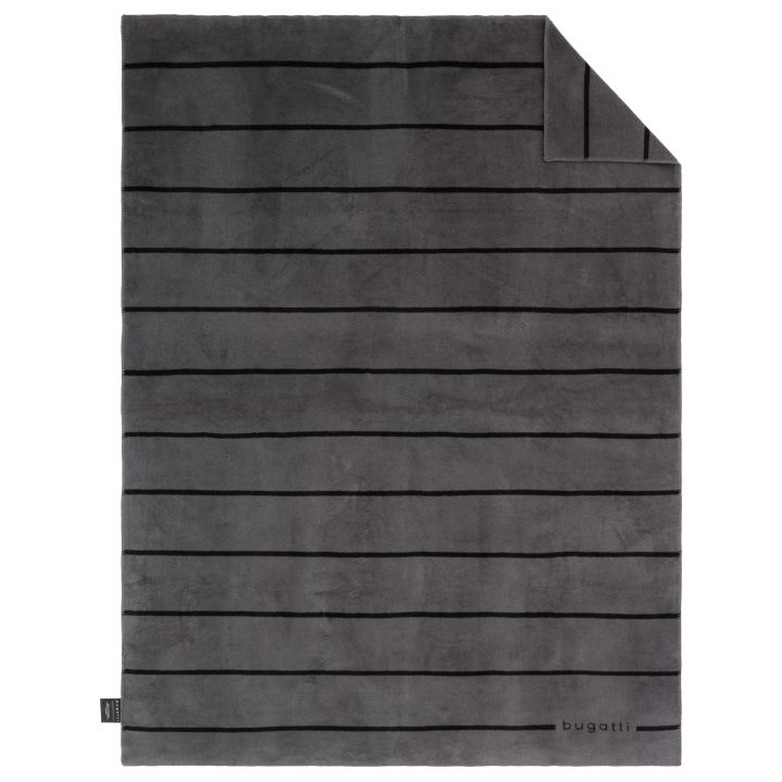 bugatti Jacquard-Decke 150x200cm in Farbe grau/schwarz