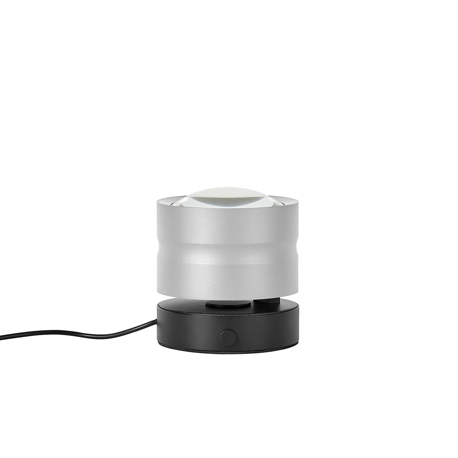 LED-Tischleuchte  Durchmesser ca. 11cm, Höhe ca. 11,5cm in Alu eloxiert, Lampe, Adapter, Elektronik