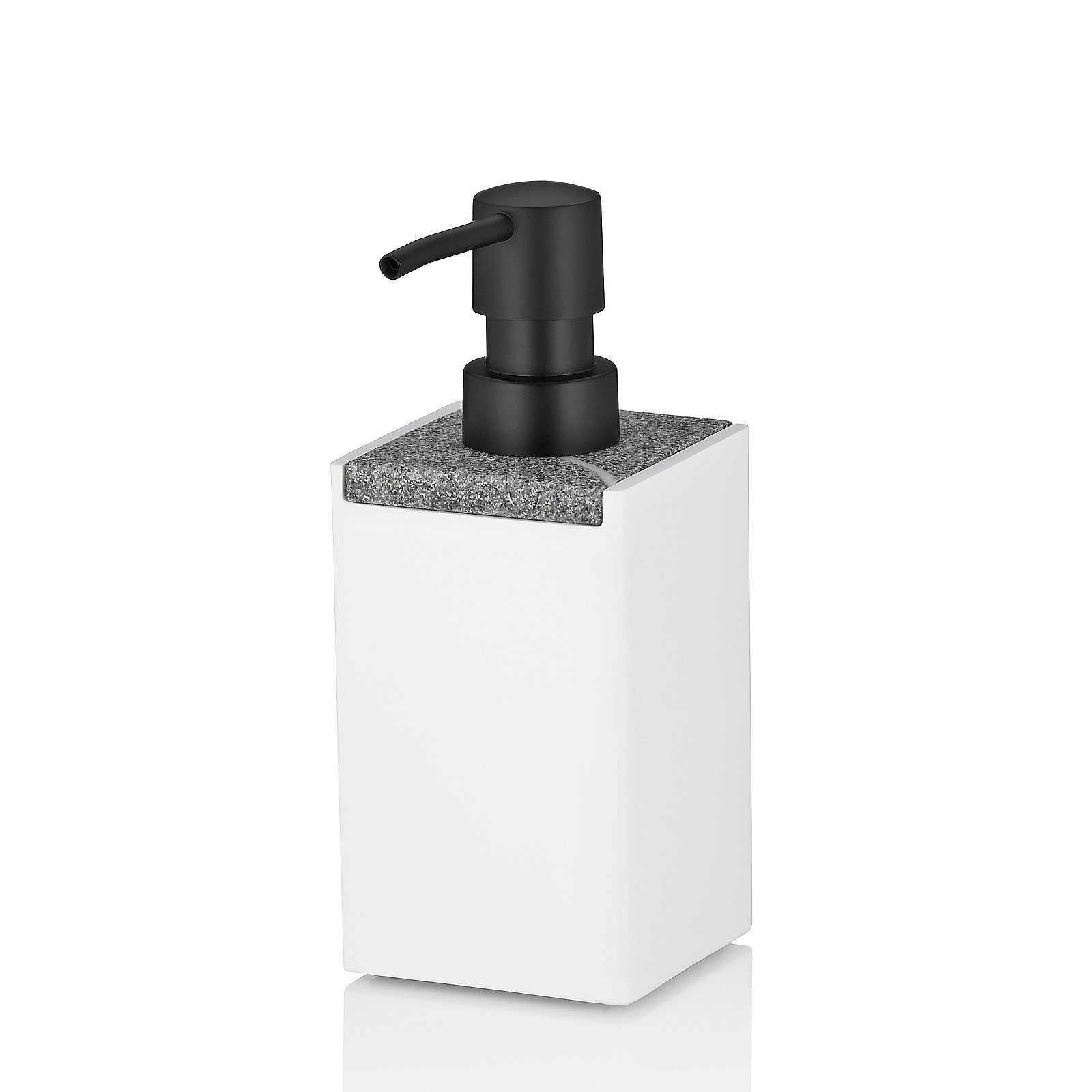 Kela Seifenspender Cube CUBE in Weiß, Sinken, Waschbeckenhahn, Flasche, Lotion, Postfach