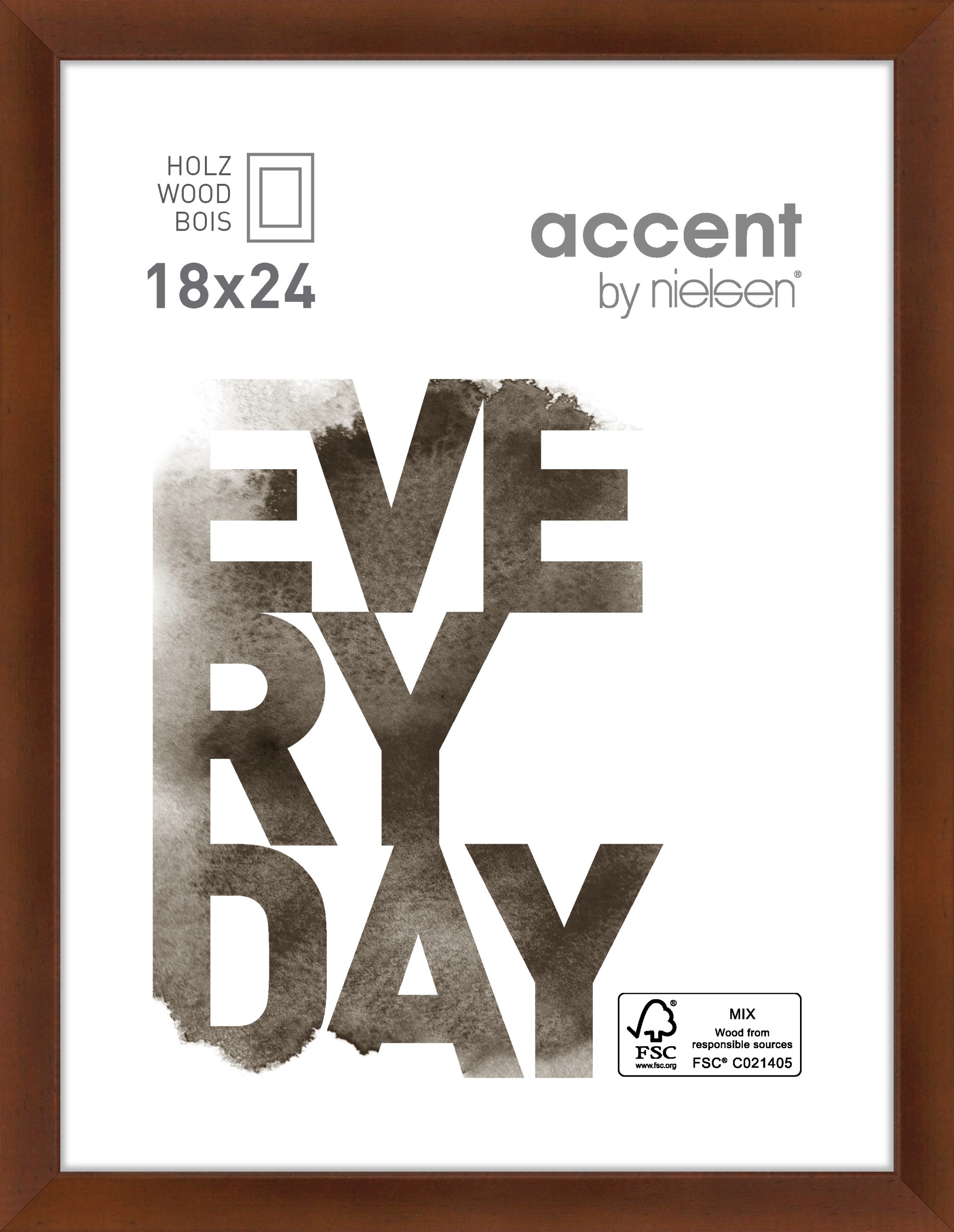 Accent by Nielsen Holz Bilderrahmen Zoom ca. 18x24cm in Farbe Walnut