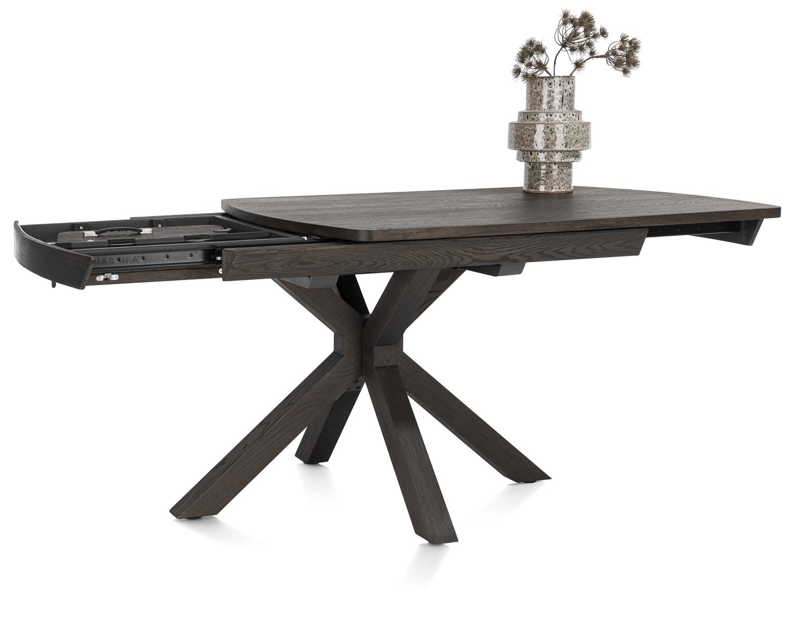 Henders & Hazel Ausziehtisch  NYON ca. B100 H77 T140 cm in Eiche furniert Basalt