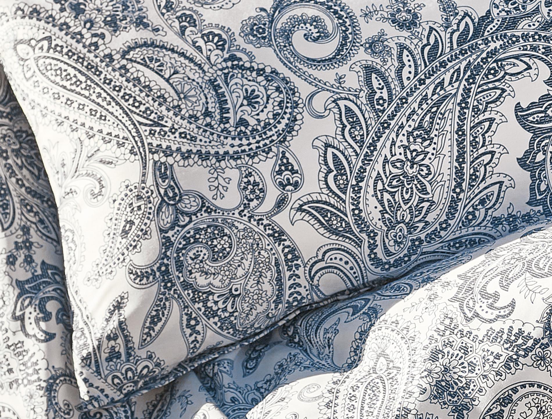 Irisette Mako-Satin Bettwäsche FLORENZ ca. 155x220cm in Farbe blau