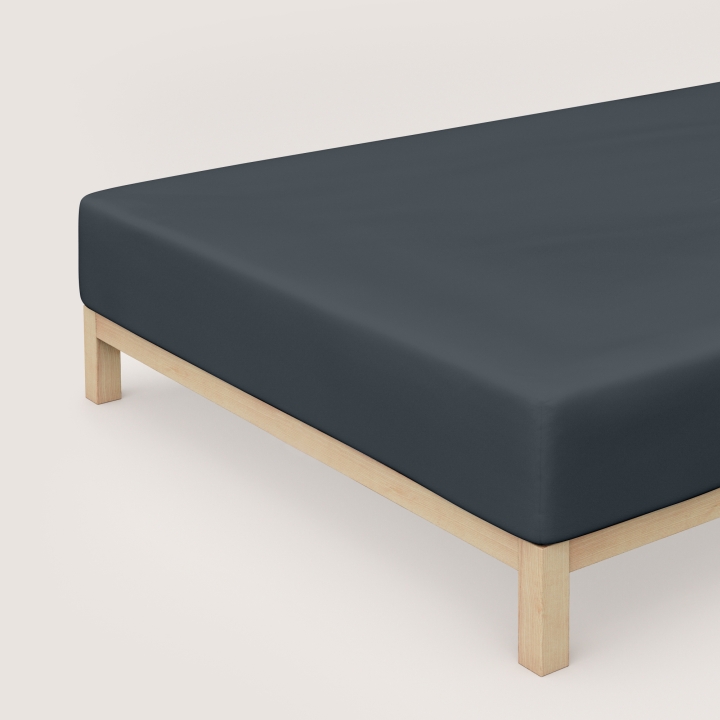 Schlafgut Pure Boxspring Spannbettlaken ca. 140x200-160x220cm in Farbe Grey Deep