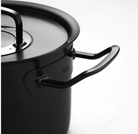 Fissler Topfset Shadow Line 5-tlg. SHADOWLINE in Edelstahl schwarz, Kochgeschirr, Topf, Kochtopf, Essen, Kochpfanne