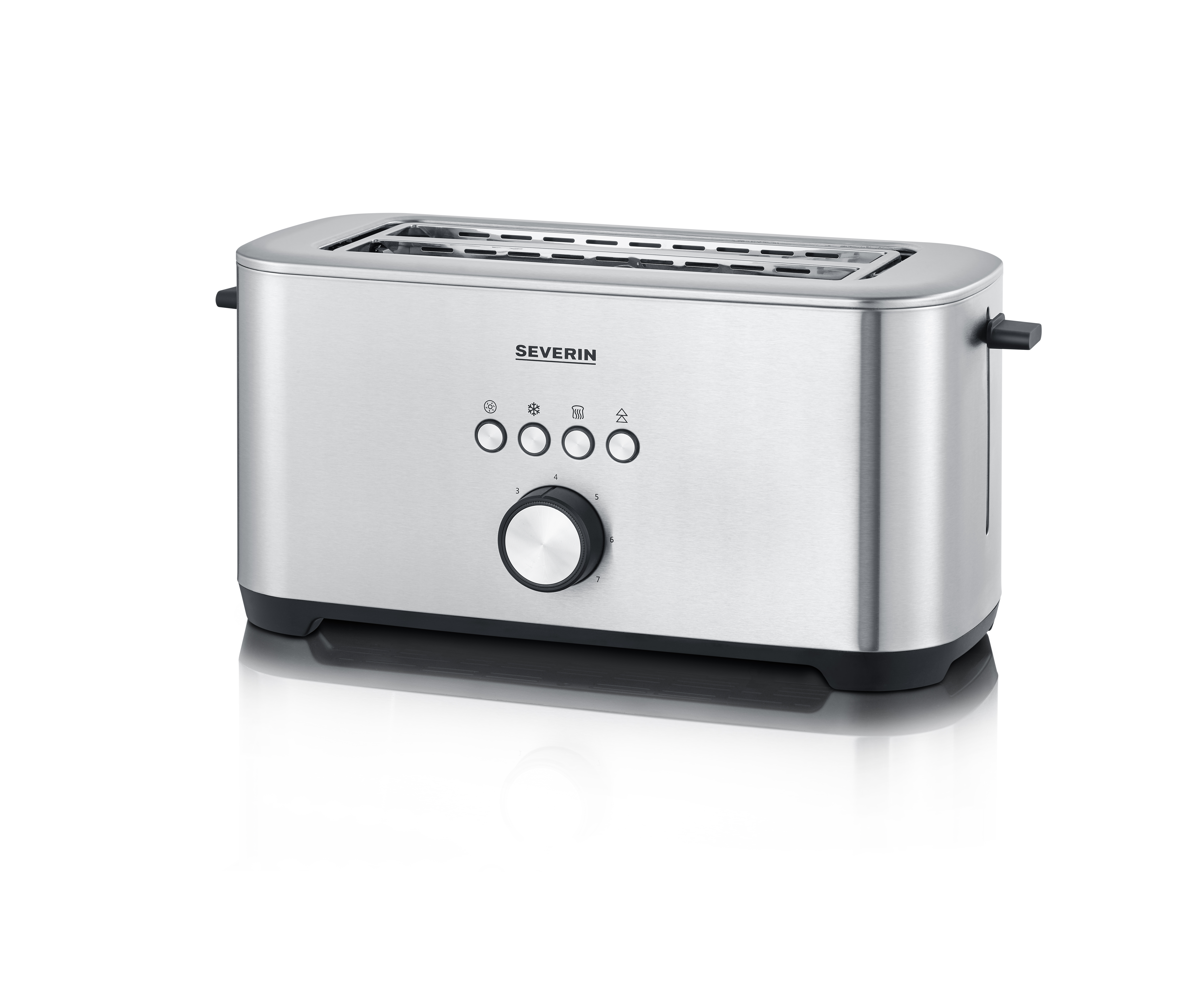 Severin Langschlitztoaster AT 2621 in Edelstahl-gebürstet/schwarz